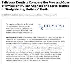 Salisbury Dentists Detail the Distinctions Between Invisalign and Braces