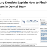 Salisbury Dentists Explain How to Find the Best Family Dental Team